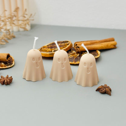 Set of 3 Halloween Ghost Candles – Cute Halloween Candles