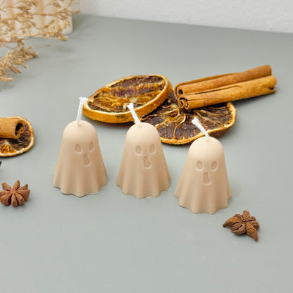 Set of 3 Halloween Ghost Candles – Cute Halloween Candles