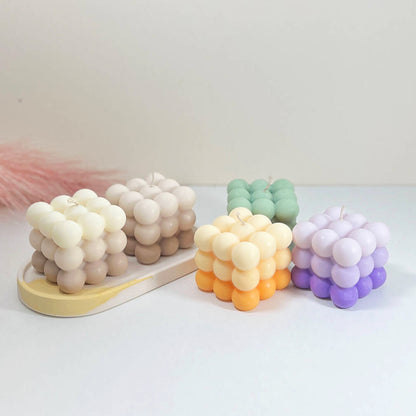 Ombre Bubble Cube Candle - Gradient Bobble Candles - Colourful Bubble Candles