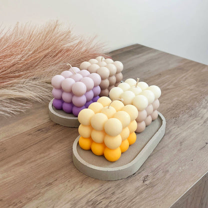 Ombre Bubble Cube Candle - Gradient Bobble Candles - Colourful Bubble Candles