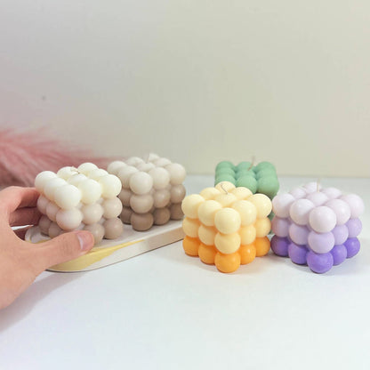 Ombre Bubble Cube Candle - Gradient Bobble Candles - Colourful Bubble Candles