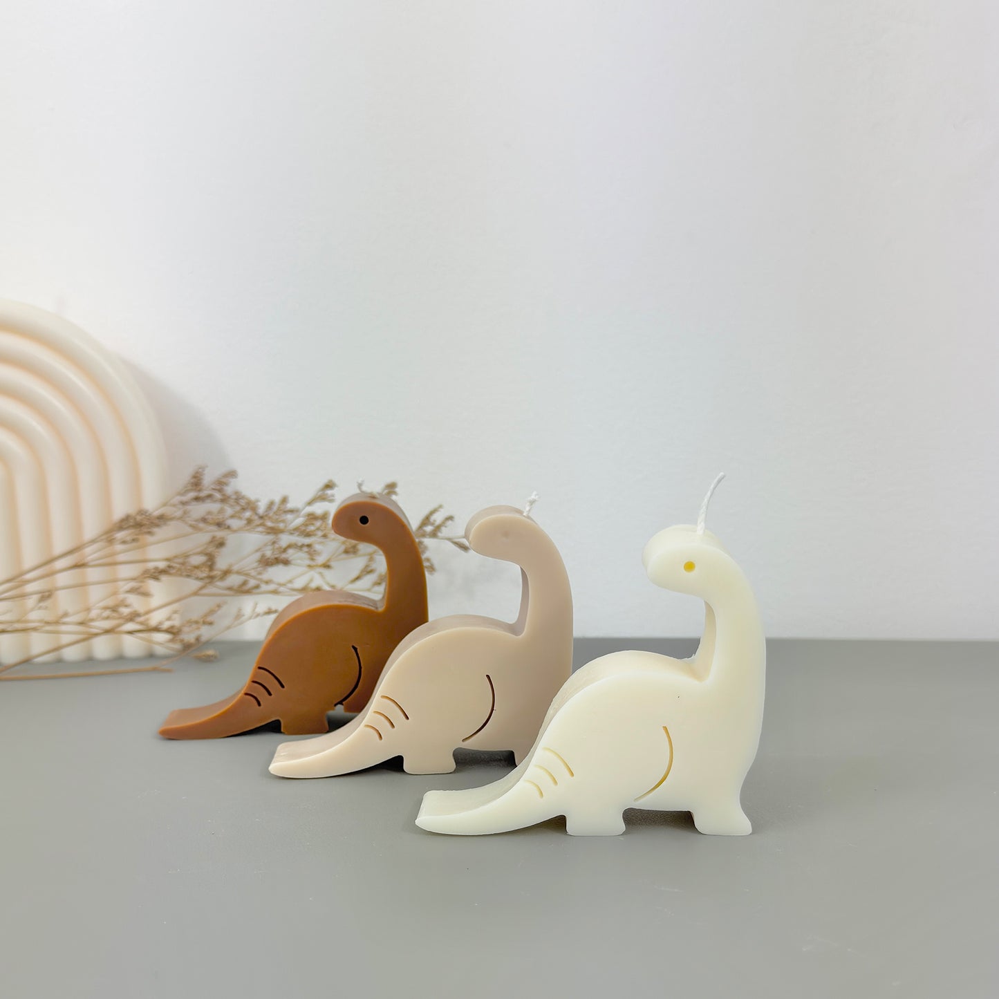 Dinosaur Candles - Colourful Brontosaurus Candle - Apatosaurus Dinosaur Gifts