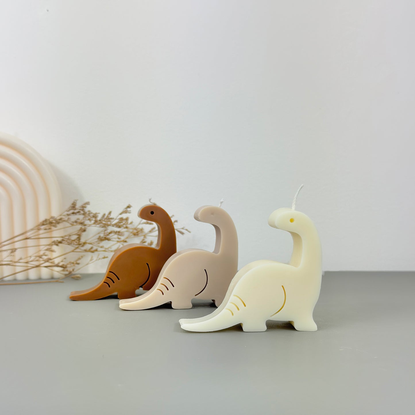 Dinosaur Candles - Colourful Brontosaurus Candle - Apatosaurus Dinosaur Gifts
