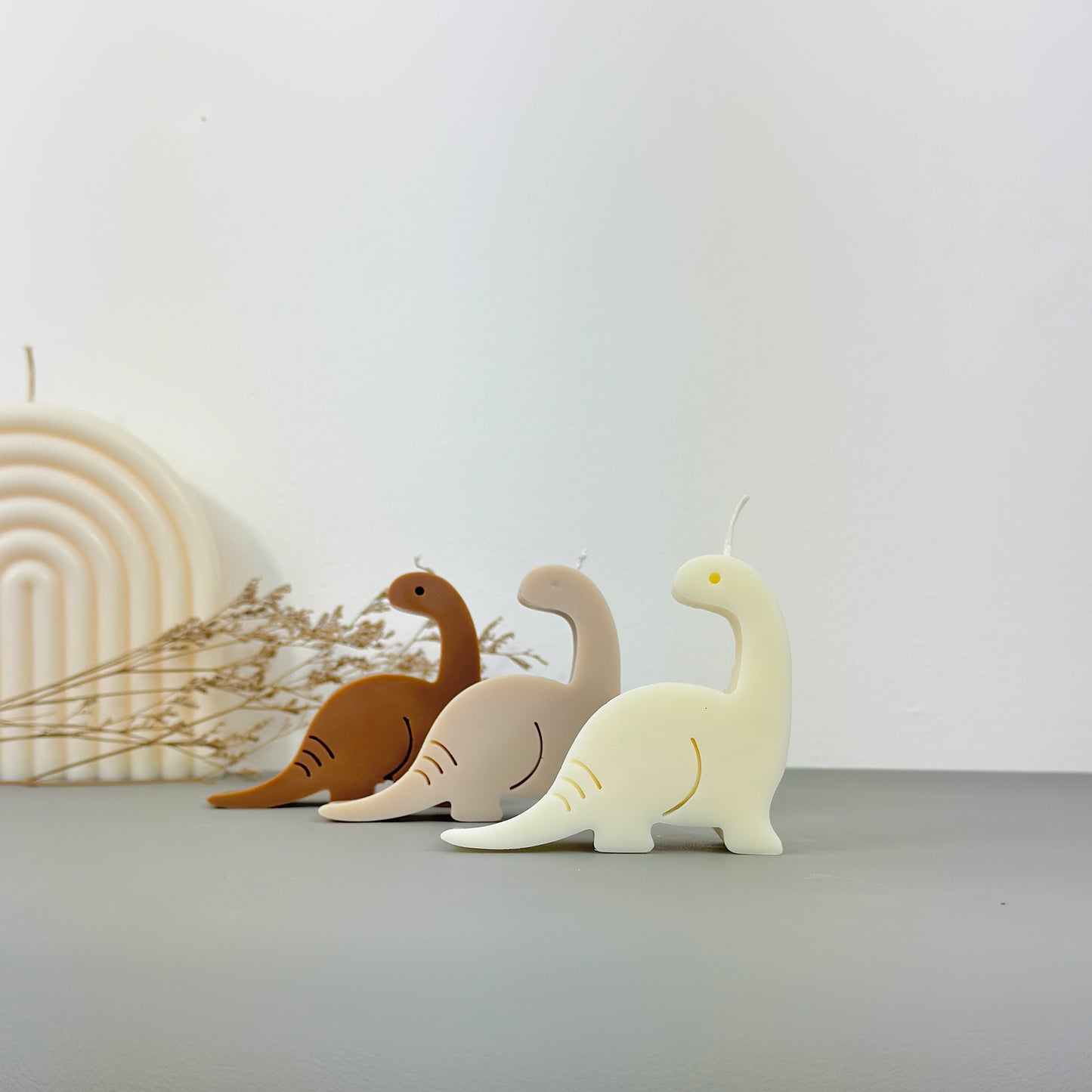 Dinosaur Candles - Colourful Brontosaurus Candle - Apatosaurus Dinosaur Gifts