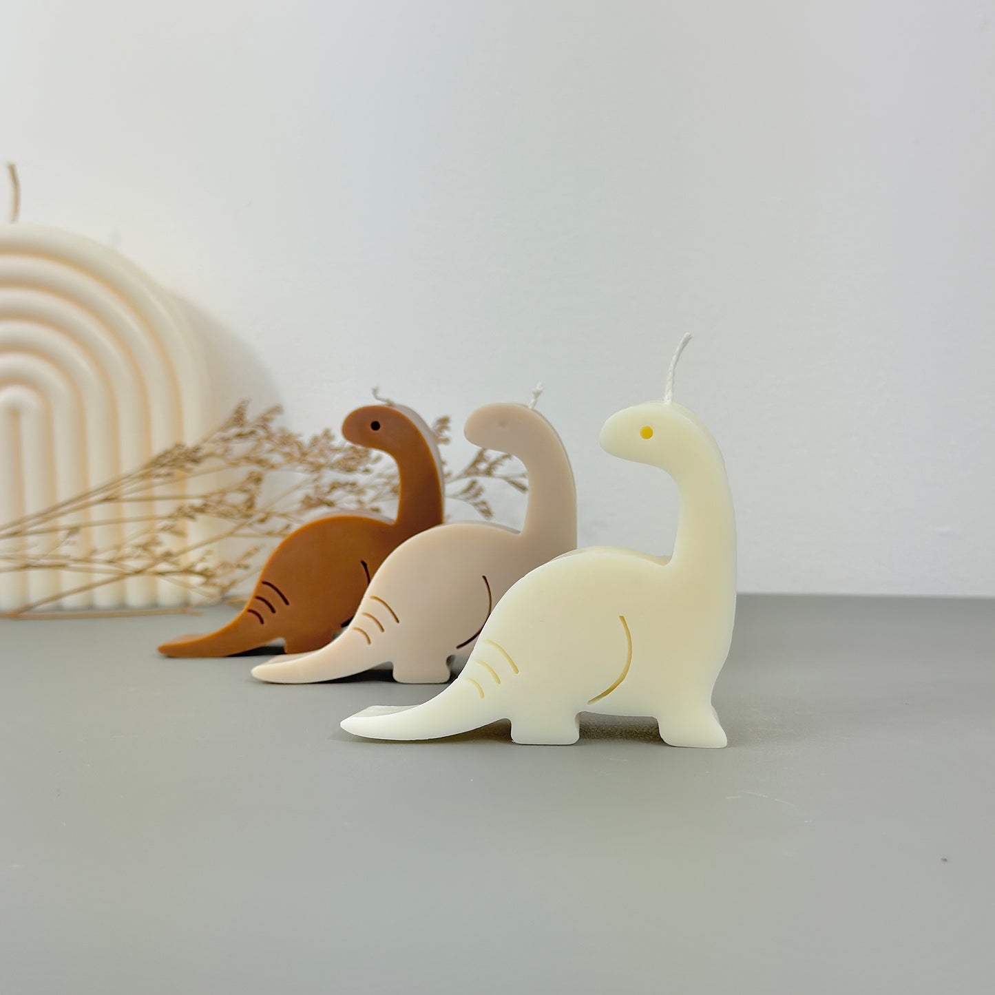 Dinosaur Candles - Colourful Brontosaurus Candle - Apatosaurus Dinosaur Gifts