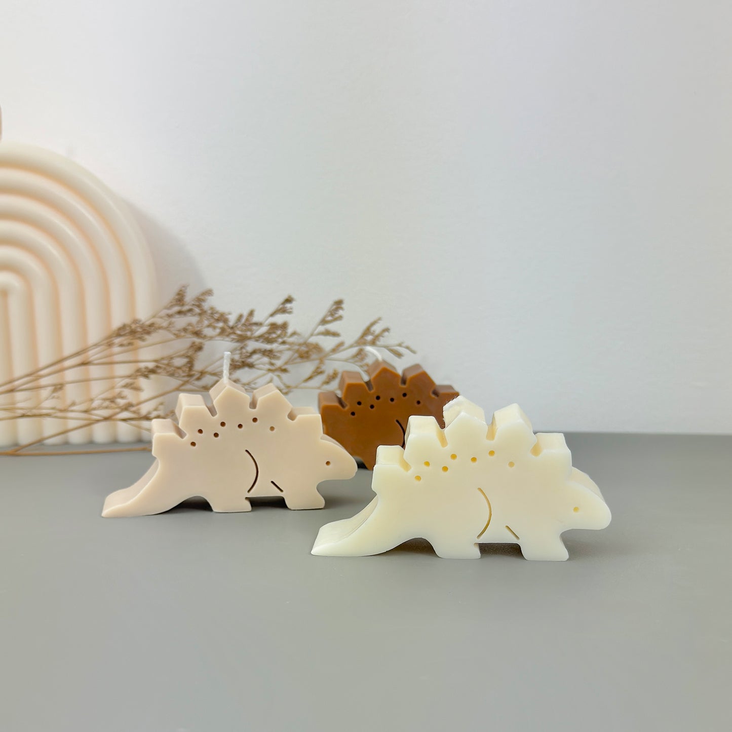 Dinosaur Candle Stegosaurus Gift - Jurassic Dinosaur Gifts - Cake Topper Birthday Candles