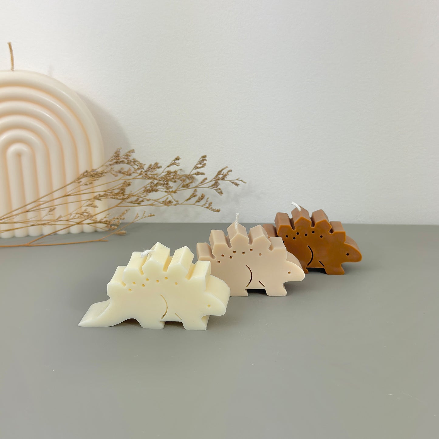 Dinosaur Candle Stegosaurus Gift - Jurassic Dinosaur Gifts - Cake Topper Birthday Candles
