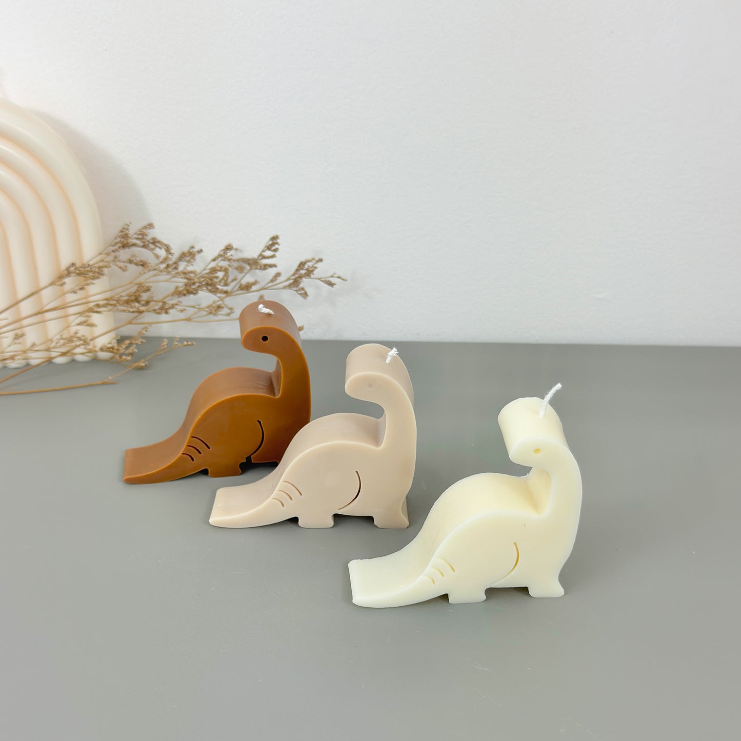 Dinosaur Candles - Colourful Brontosaurus Candle - Apatosaurus Dinosaur Gifts