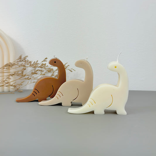 Dinosaur Candles - Colourful Brontosaurus Candle - Apatosaurus Dinosaur Gifts