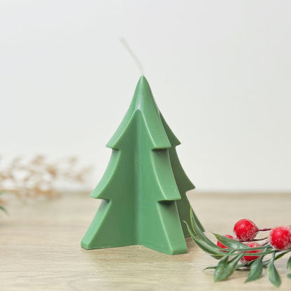 Green Christmas Tree Candle - Modern Christmas Candle - Christmas Tree Decoration