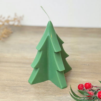 Green Christmas Tree Candle - Modern Christmas Candle - Christmas Tree Decoration