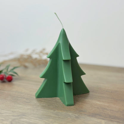 Green Christmas Tree Candle - Modern Christmas Candle - Christmas Tree Decoration