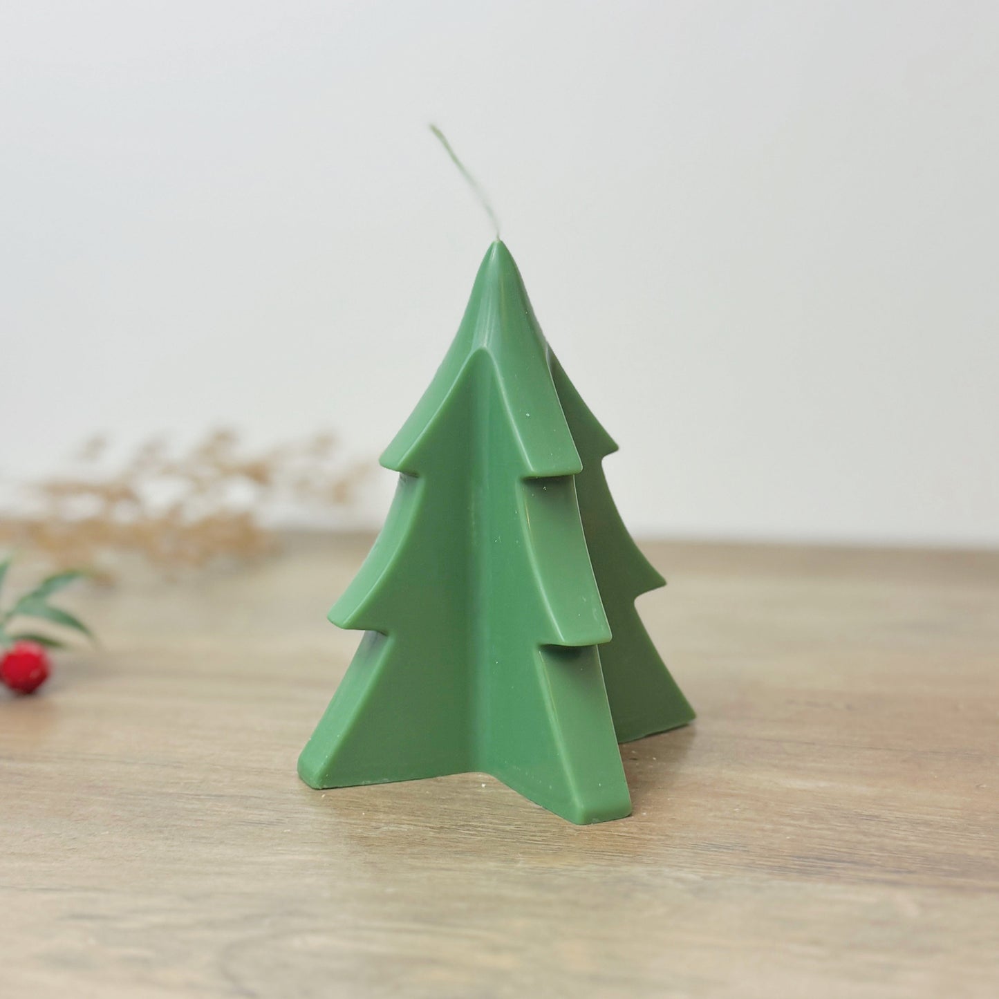 Green Christmas Tree Candle - Modern Christmas Candle - Christmas Tree Decoration