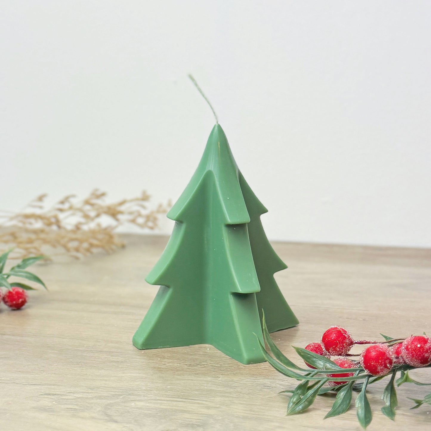 Green Christmas Tree Candle - Modern Christmas Candle - Christmas Tree Decoration