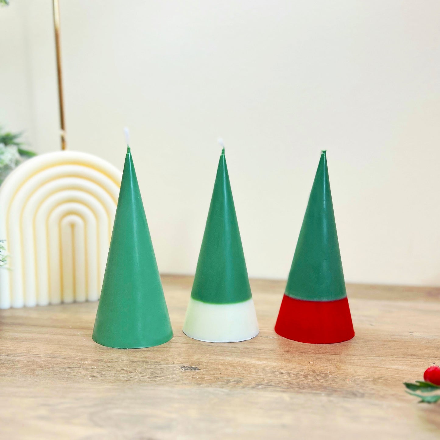 Minimalist Christmas Candles - Cone Christmas Tree Candle