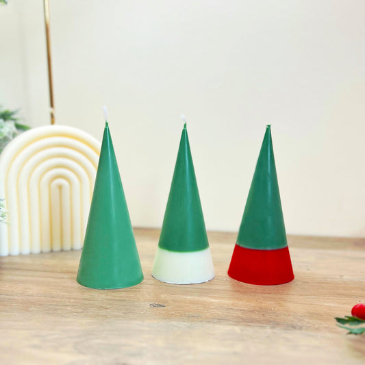 Minimalist Christmas Candles - Cone Christmas Tree Candle