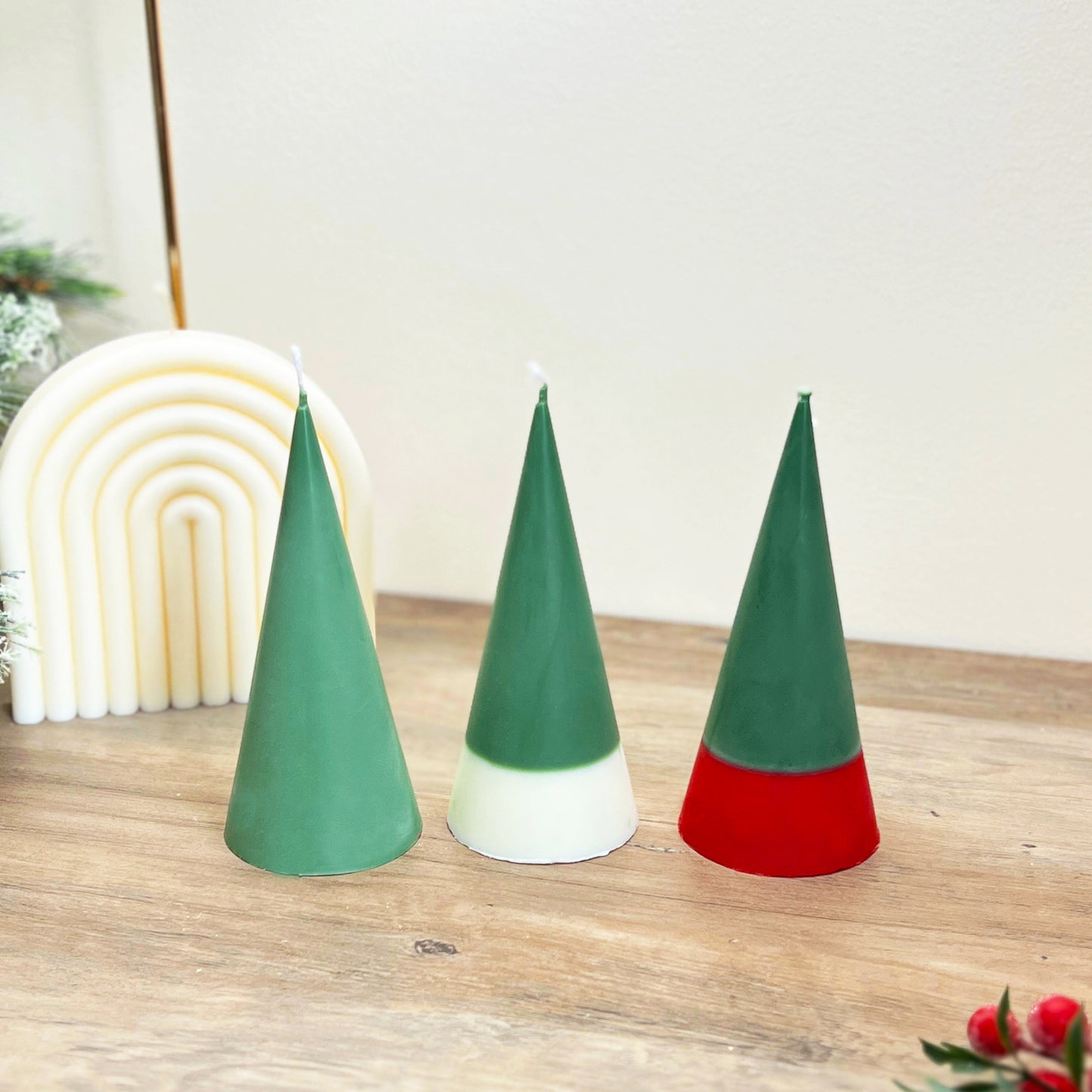 Minimalist Christmas Candles - Cone Christmas Tree Candle