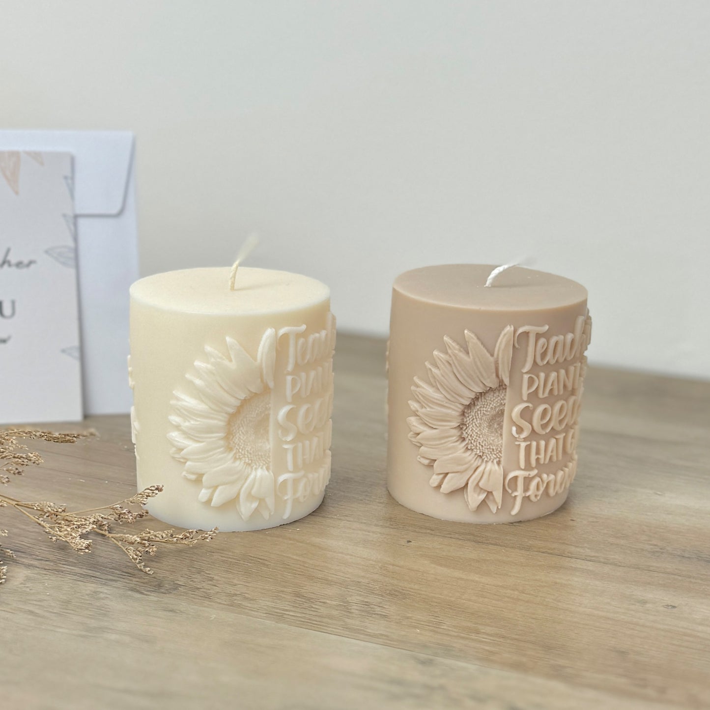 Teacher Gift Candle and Thank You Card Set - Thank You Teacher Gift - Gifts for Teachers