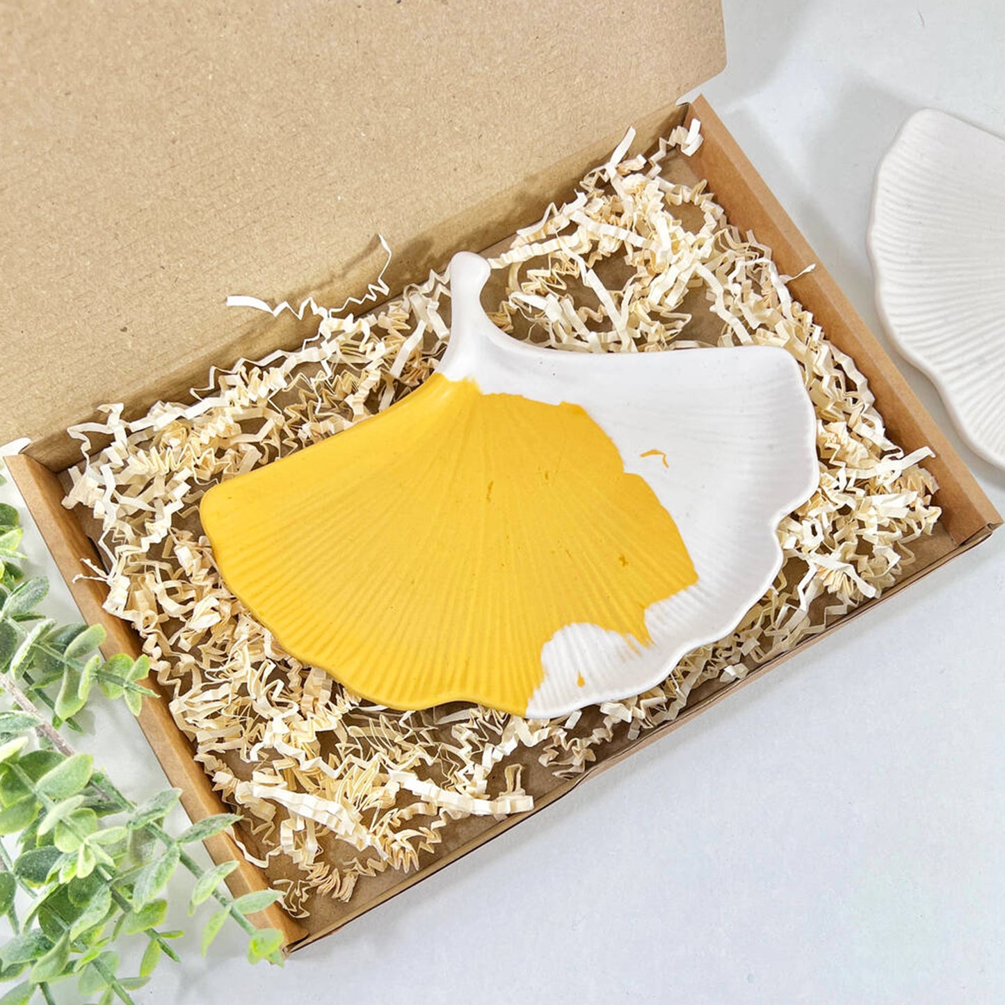 Ginkgo Leaf Trinket Tray - Decorative Jewellery Dish - Ring Dishes