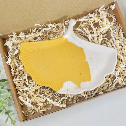 Ginkgo Leaf Trinket Tray - Decorative Jewellery Dish - Ring Dishes