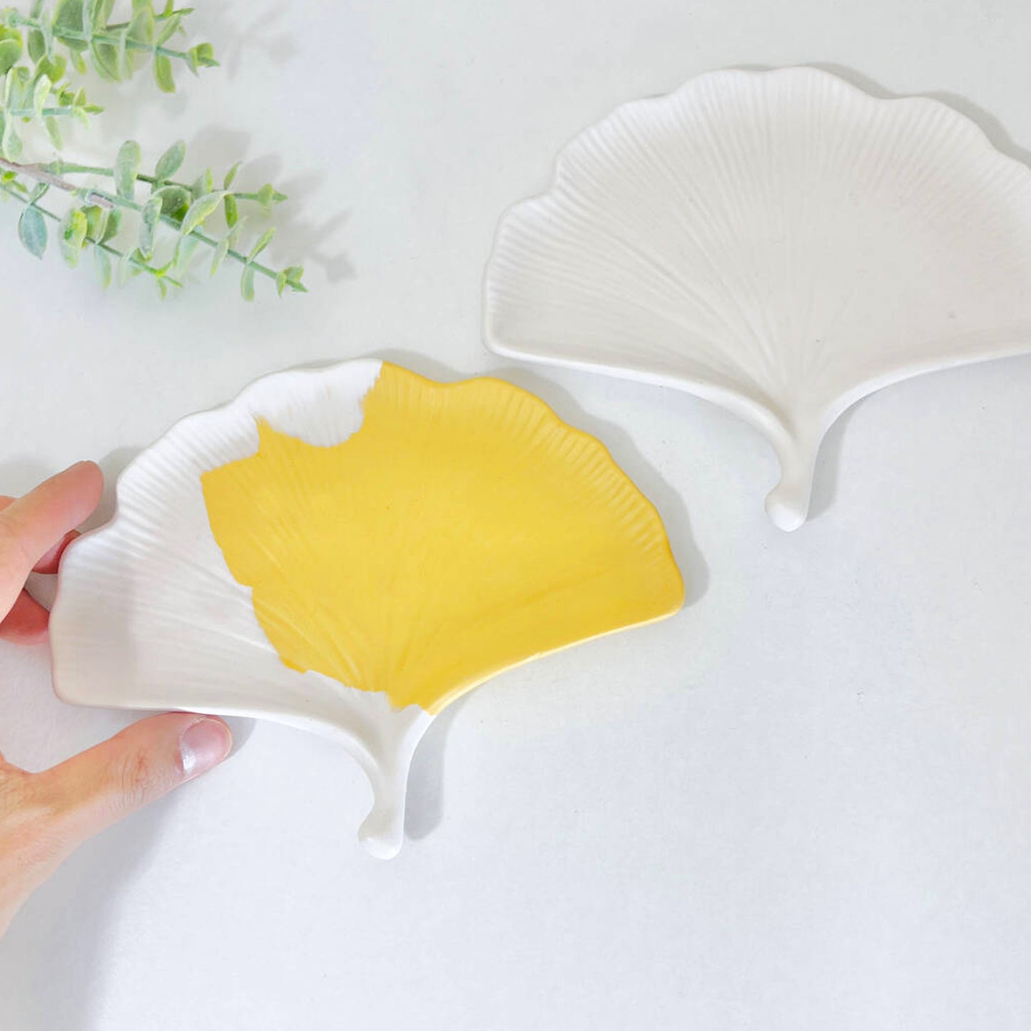 Ginkgo Leaf Trinket Tray - Decorative Jewellery Dish - Ring Dishes