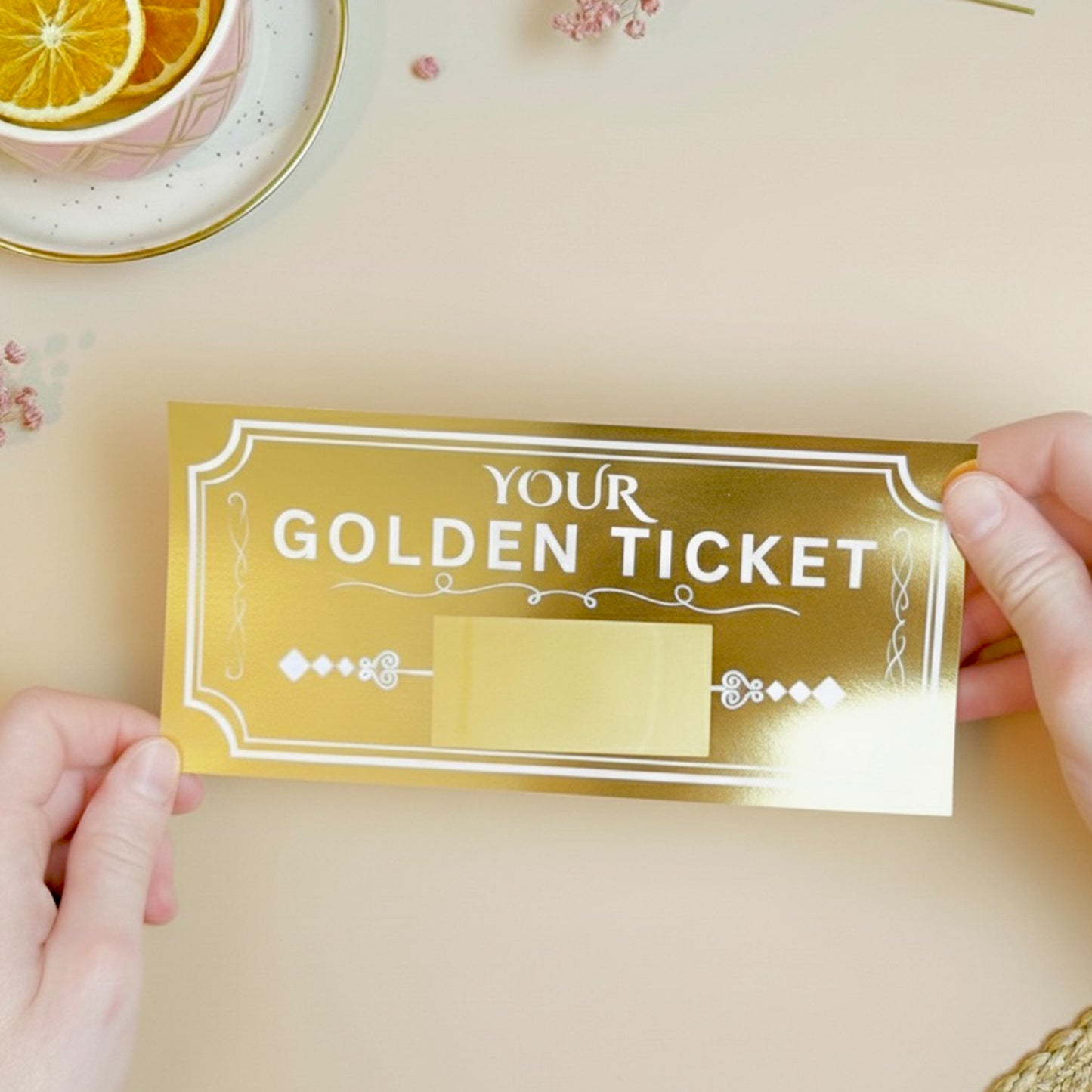 Personalised Scratchable Golden Ticket Gift Voucher