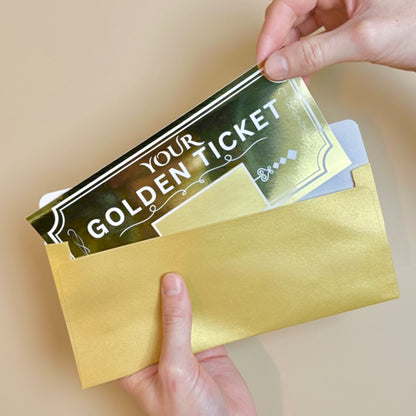 Personalised Scratchable Golden Ticket Gift Voucher