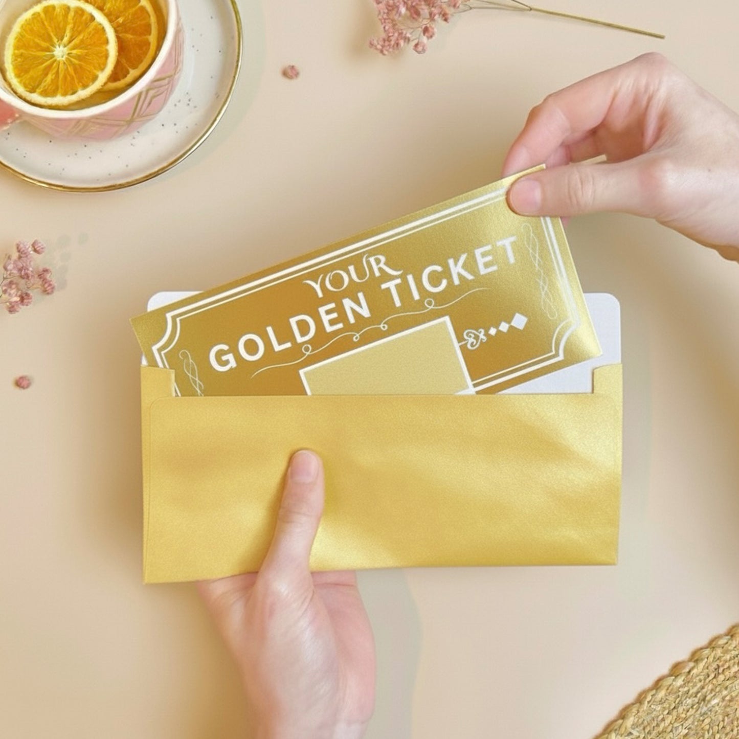 Personalised Scratchable Golden Ticket Gift Voucher