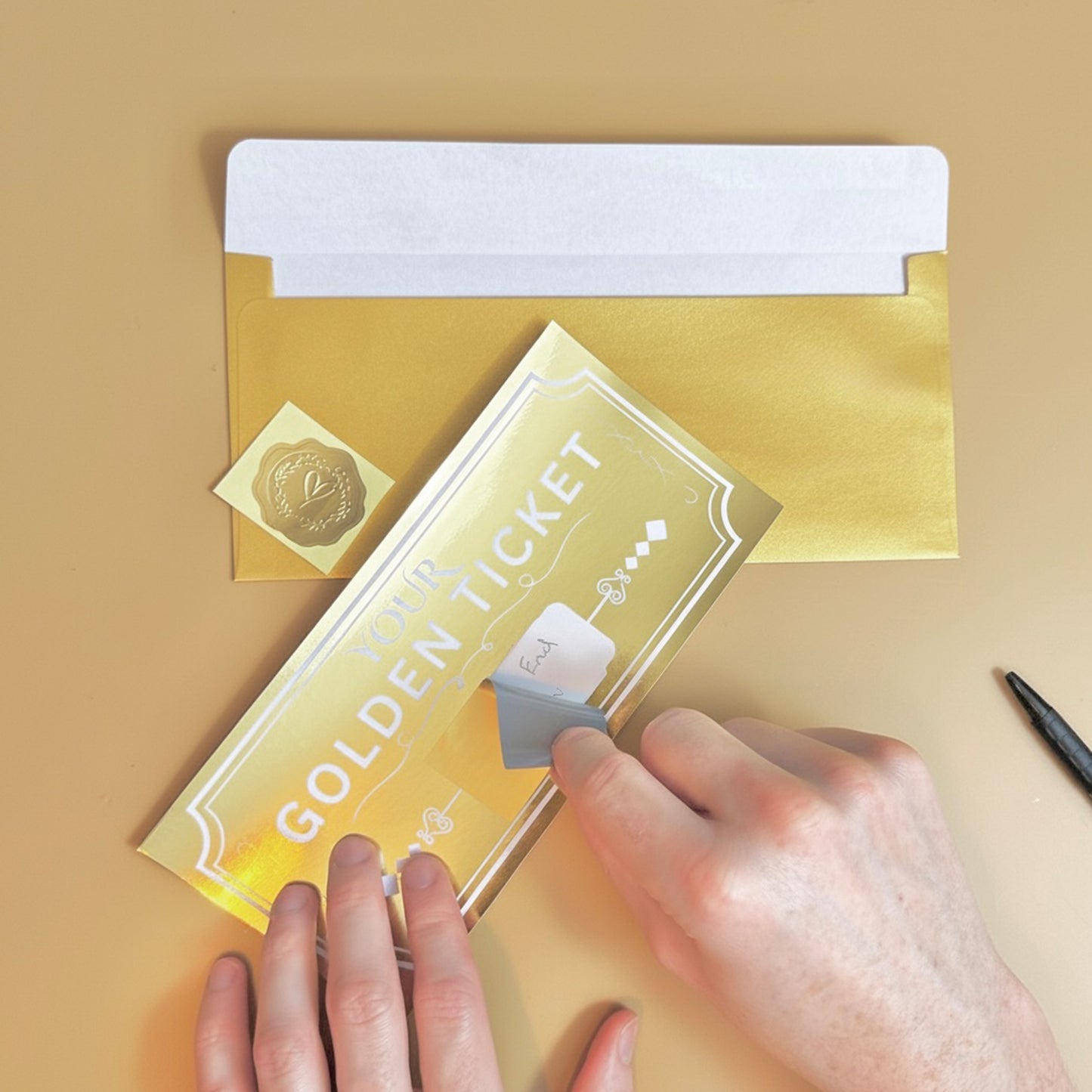 Personalised Scratchable Golden Ticket Gift Voucher