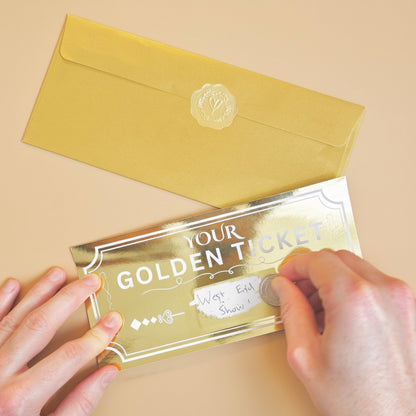 Personalised Scratchable Golden Ticket Gift Voucher