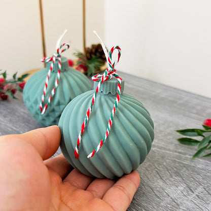 Green Christmas Bauble Candle - Christmas Decoration Candles