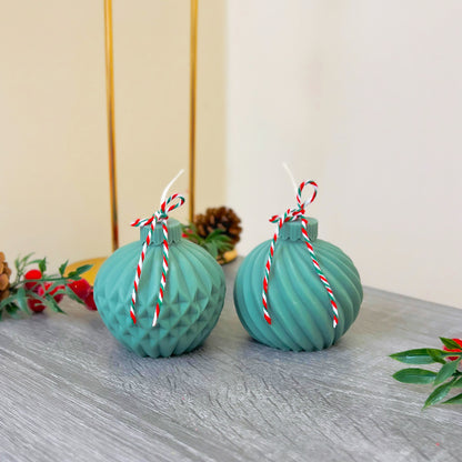 Green Christmas Bauble Candle - Christmas Decoration Candles