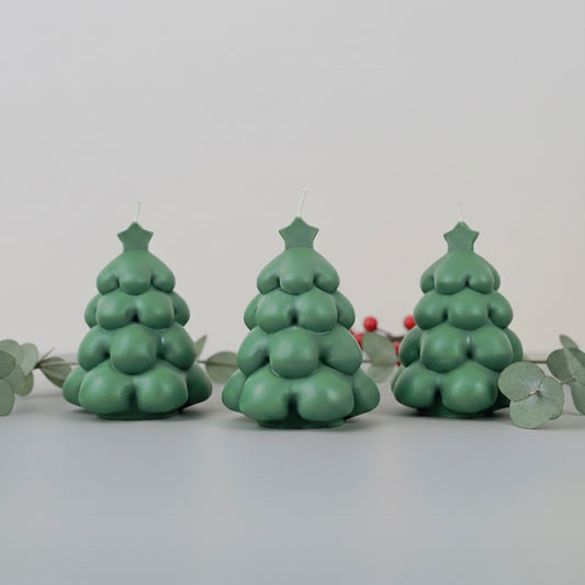 Green Christmas Tree Candle – Festive Decorative Candle & Gift