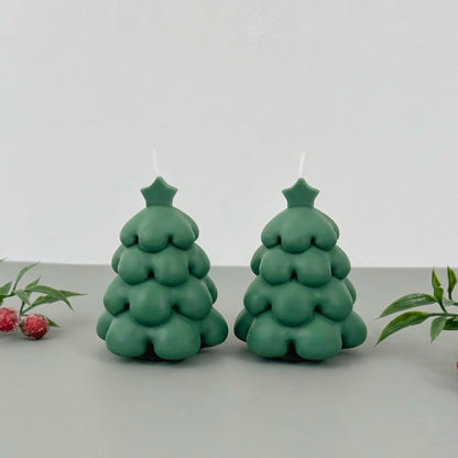 Green Christmas Tree Candle – Festive Decorative Candle & Gift
