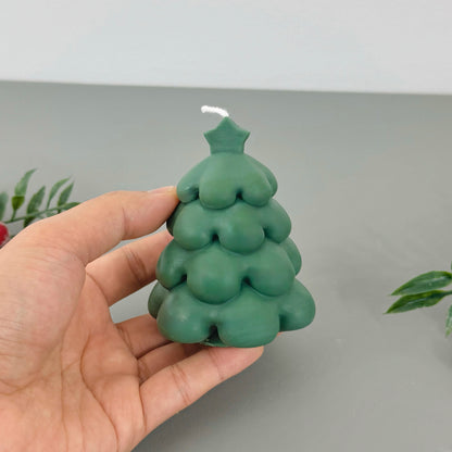Green Christmas Tree Candle – Festive Decorative Candle & Gift