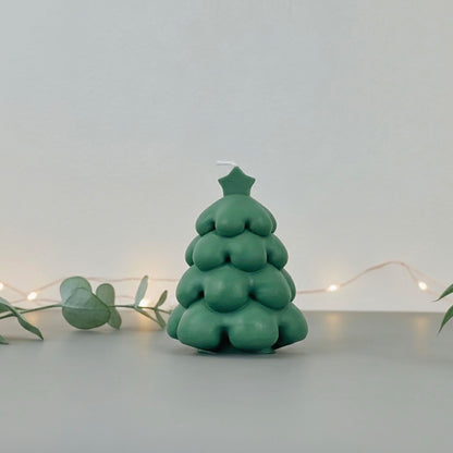 Green Christmas Tree Candle – Festive Decorative Candle & Gift