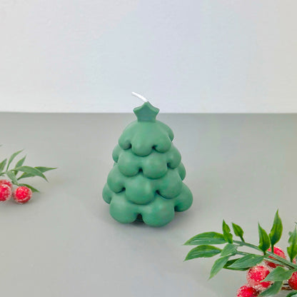 Green Christmas Tree Candle – Festive Decorative Candle & Gift