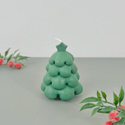Green Christmas Tree Candle – Festive Decorative Candle & Gift