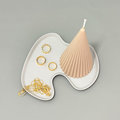 Grey Jewellery & Trinket Tray – Handmade Accent Tray for Keys and Candles