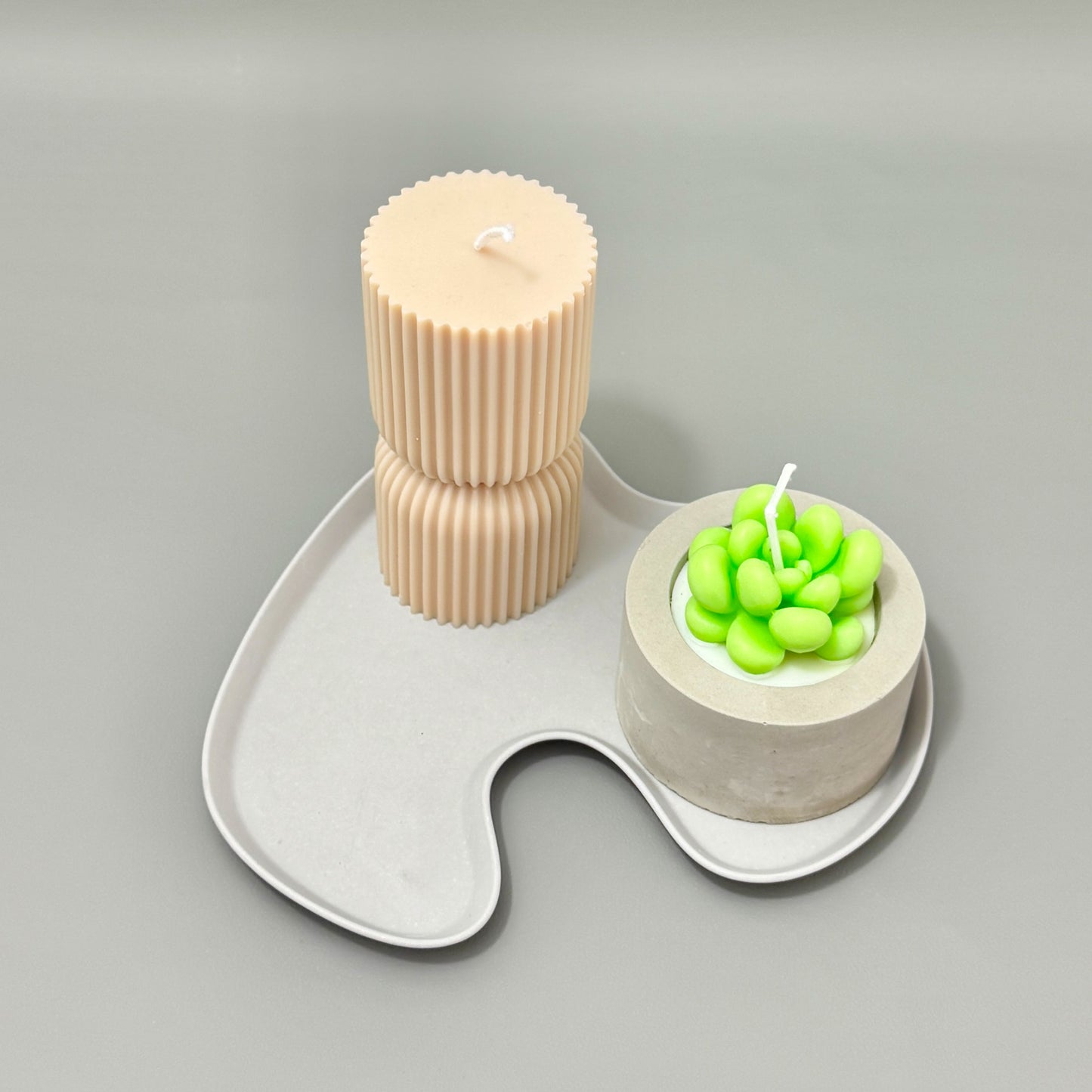 Grey Jewellery & Trinket Tray – Handmade Accent Tray for Keys and Candles