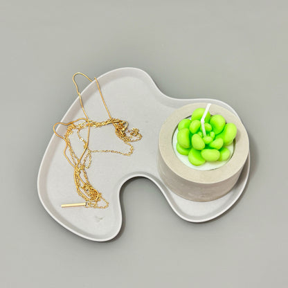 Grey Jewellery & Trinket Tray – Handmade Accent Tray for Keys and Candles