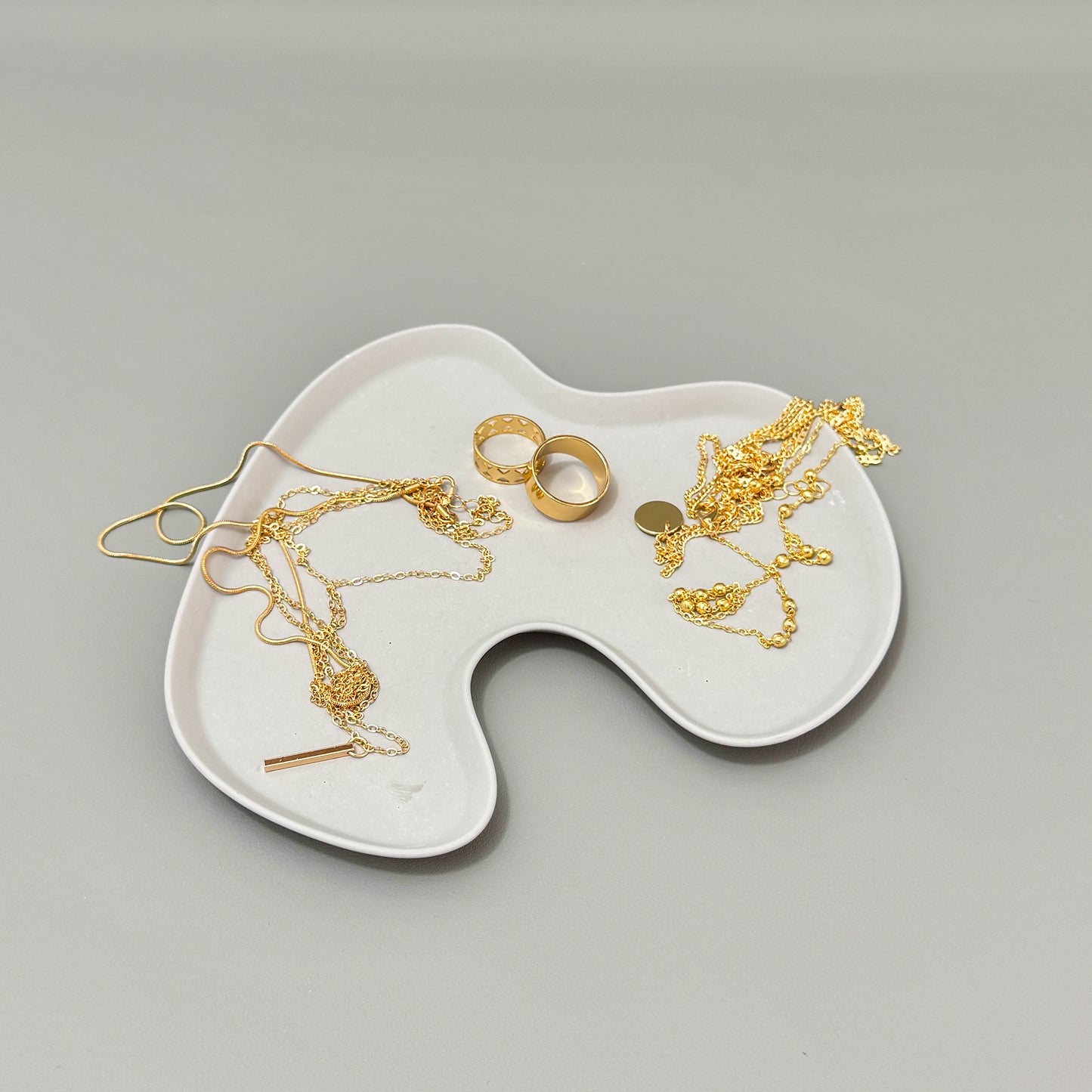 Grey Jewellery & Trinket Tray – Handmade Accent Tray for Keys and Candles
