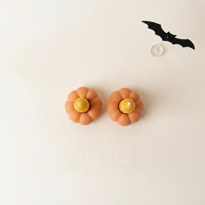 Orange Pumpkin Candle Holders - Halloween Decor