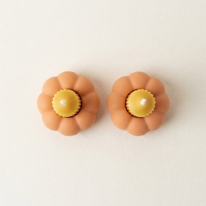 Orange Pumpkin Candle Holders - Halloween Decor