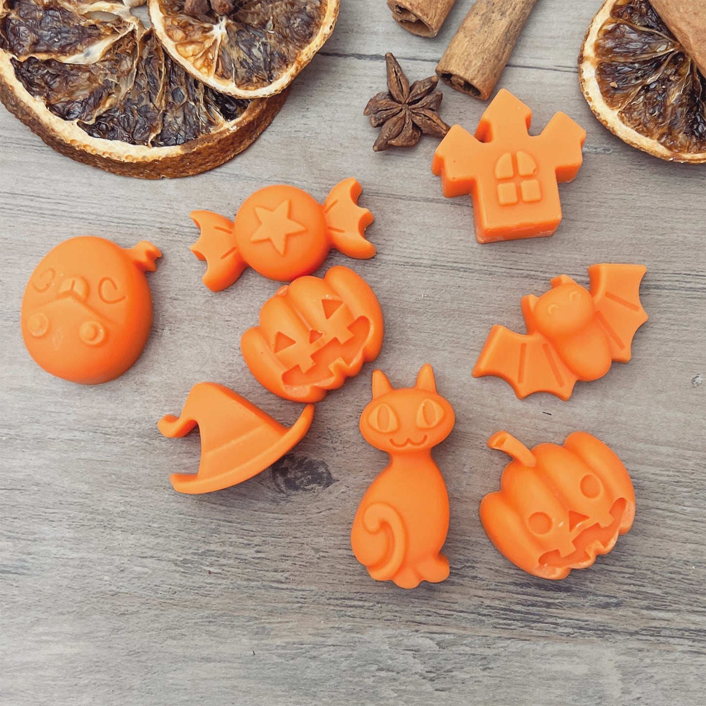 Orange Halloween Gift Set of 8 Wax Melts - Pumpkin Spice Wax Melt Set