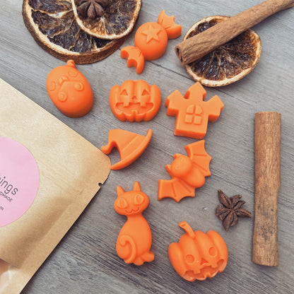 Orange Halloween Gift Set of 8 Wax Melts - Pumpkin Spice Wax Melt Set