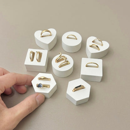 Set of 8 Ring Holders - Modern Ring Stands