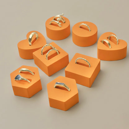 Set of 8 Ring Holders - Modern Ring Stands