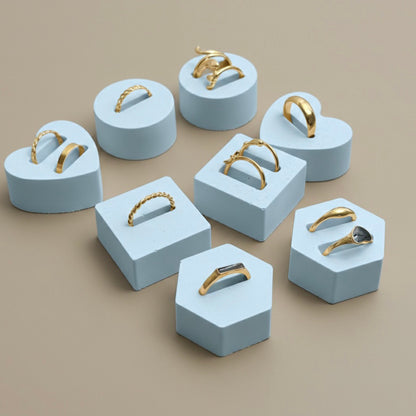 Set of 8 Ring Holders - Modern Ring Stands