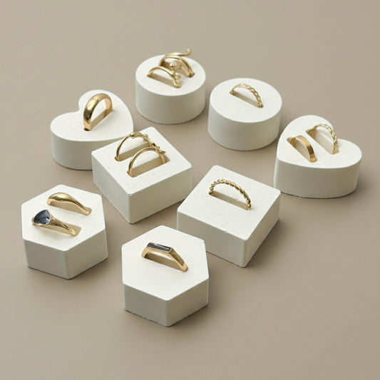 Set of 8 Ring Holders - Modern Ring Stands